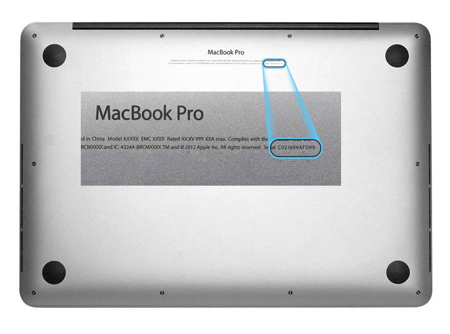 Macbook Pro serial number