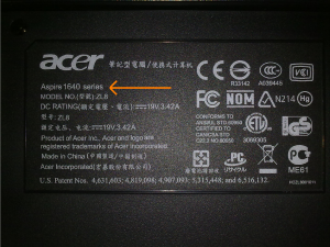 acer laptop model number location